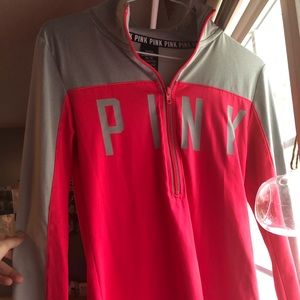 PINK half zip athletic top